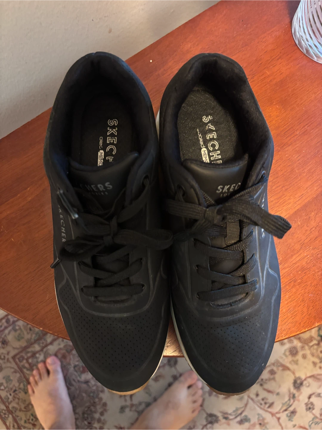 Skechers Memory Foam Sneakers Black Size 8
