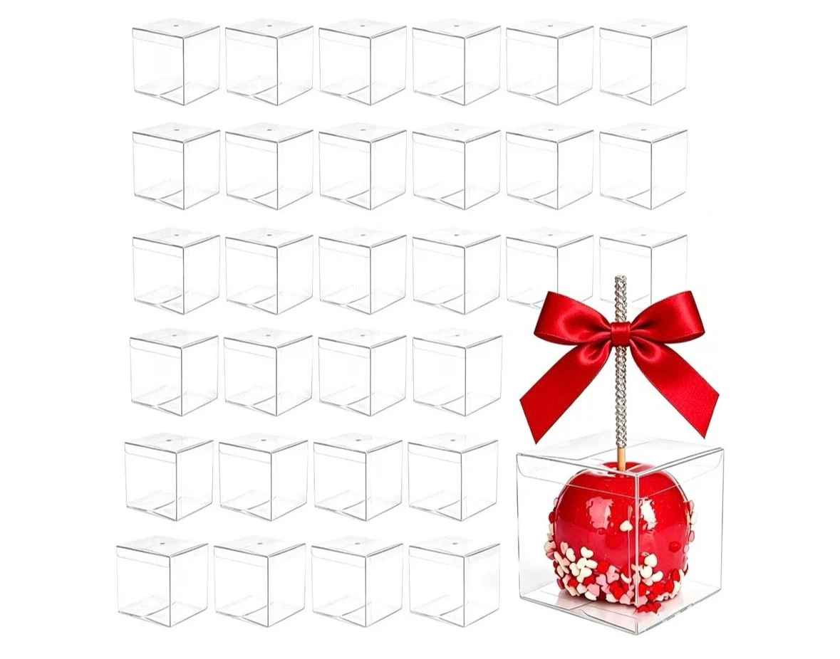 15 clear square plastic Boxes