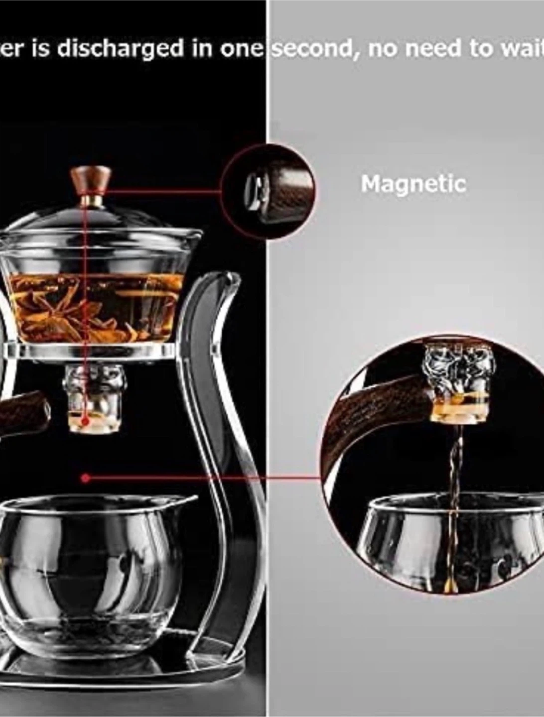 Rora Magnetic Glass Brewing Tea Set - photo 3