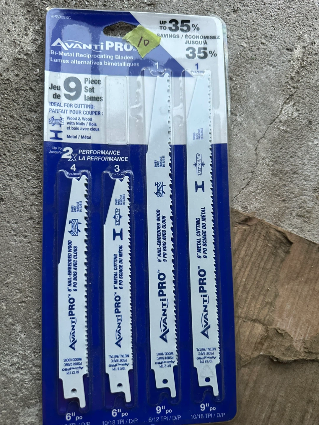 Avanti Pro 9-Piece Reciprocating Blade Set