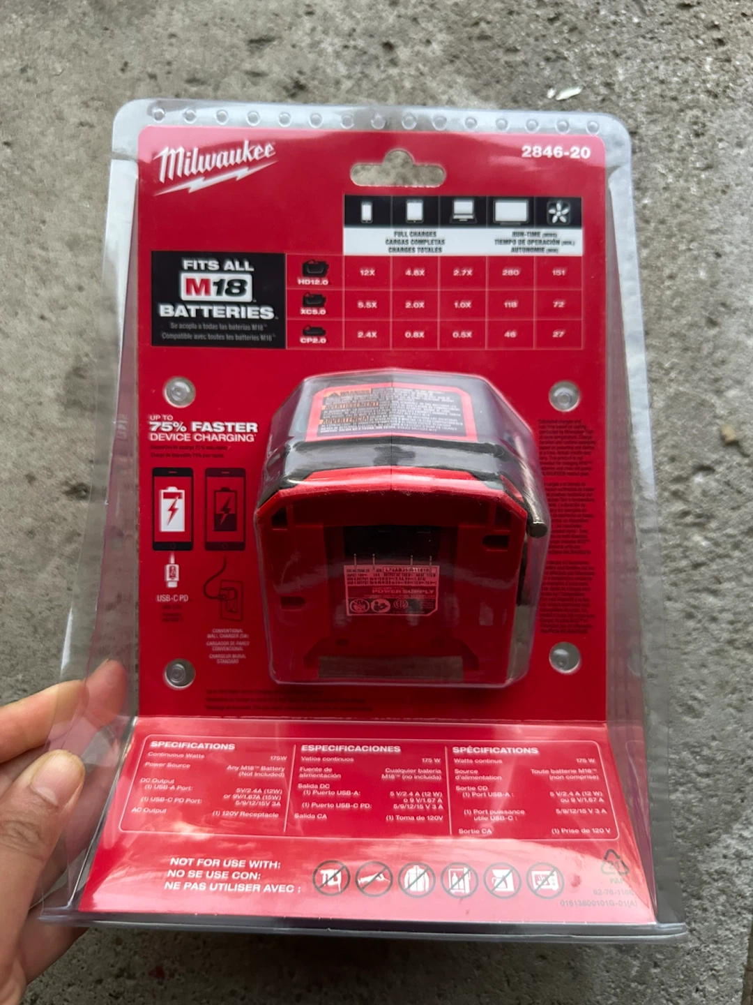 Milwaukee M18 TOP-OFF 175W Power Supply - photo 2