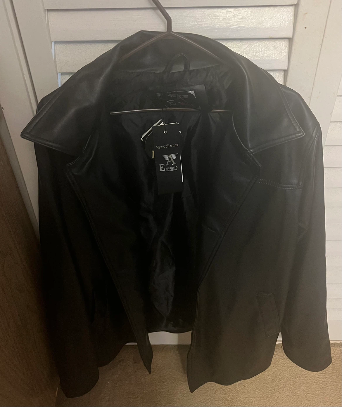 Emporio Collezione Black men leather Jacket size M - photo 3