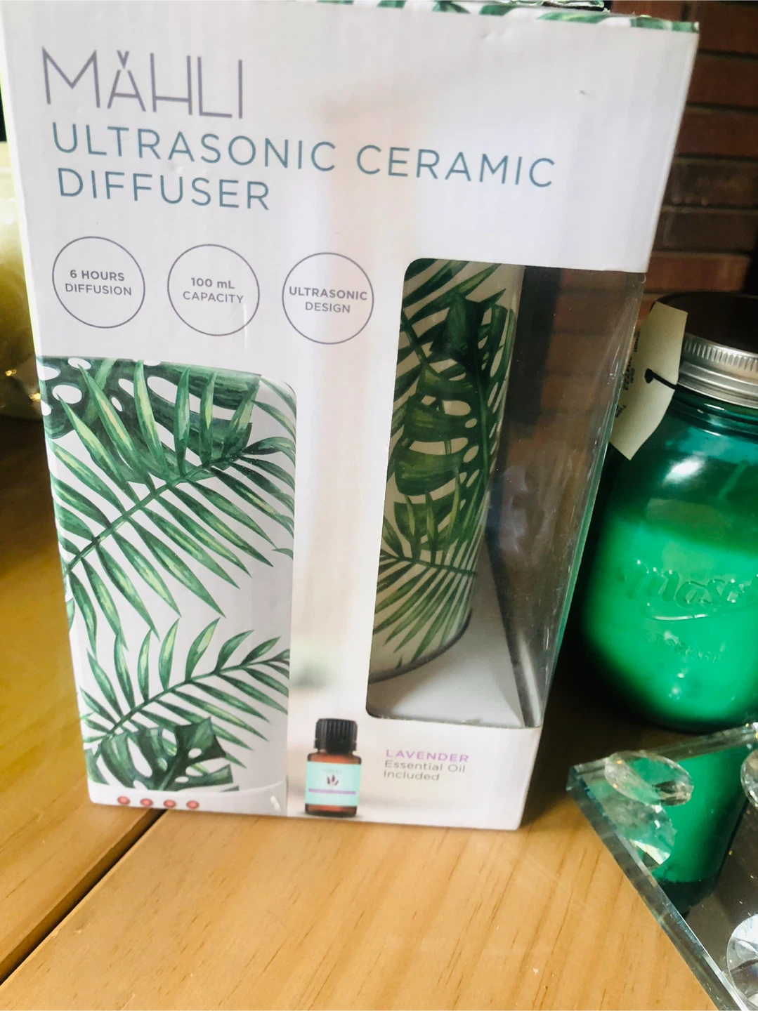 Housewares Lot: Ceramic Diffuser,Oil, Mason Jar Candle etc - photo 3
