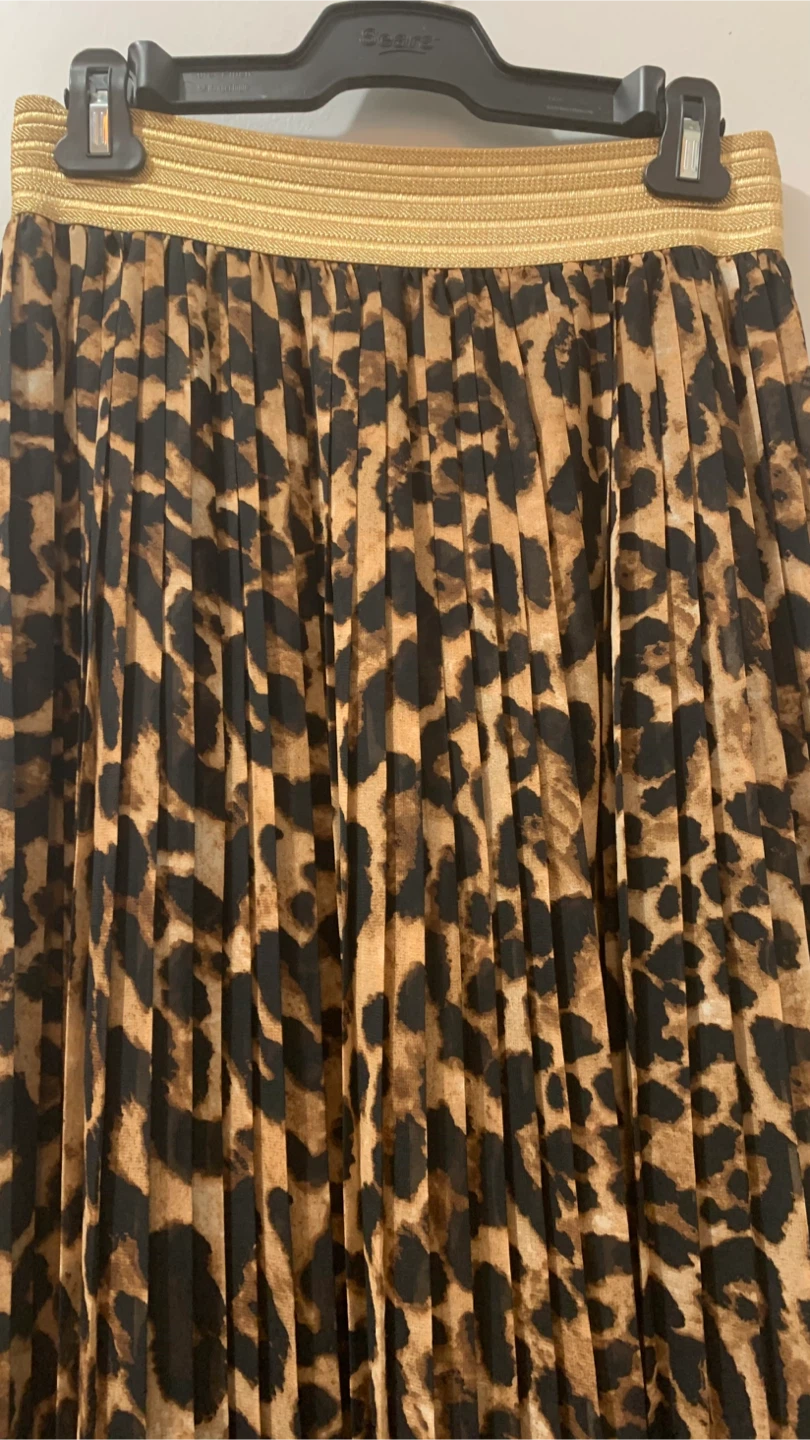Leopard print pleated skirt - photo 2