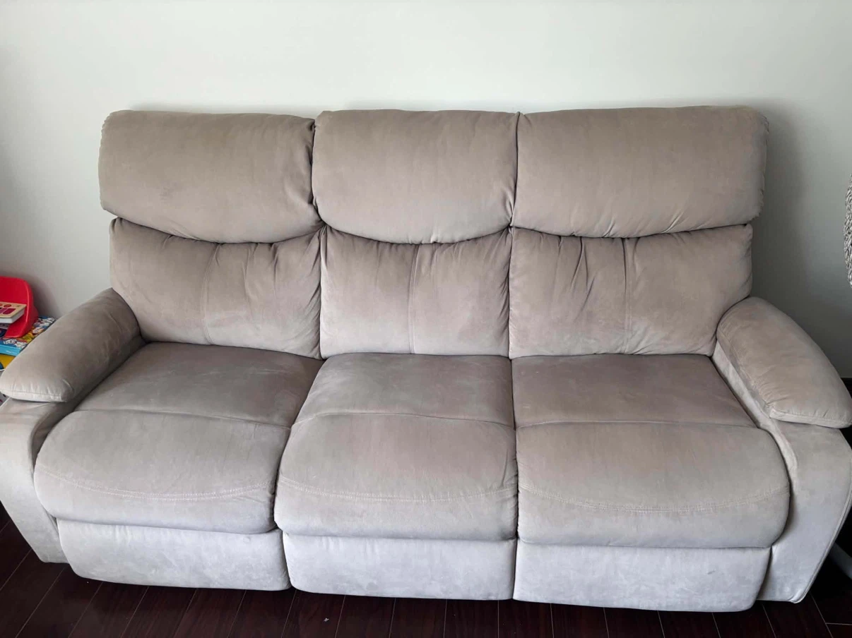 Beige Three-Seater Sofa