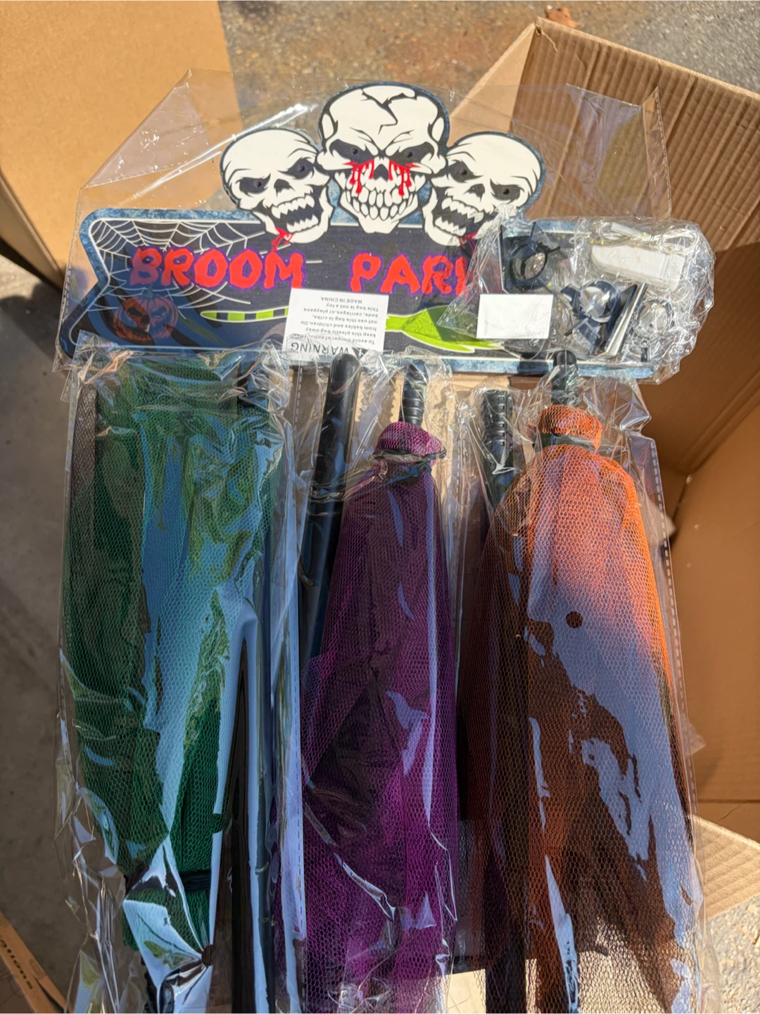 Halloween Broom Parking Decoration