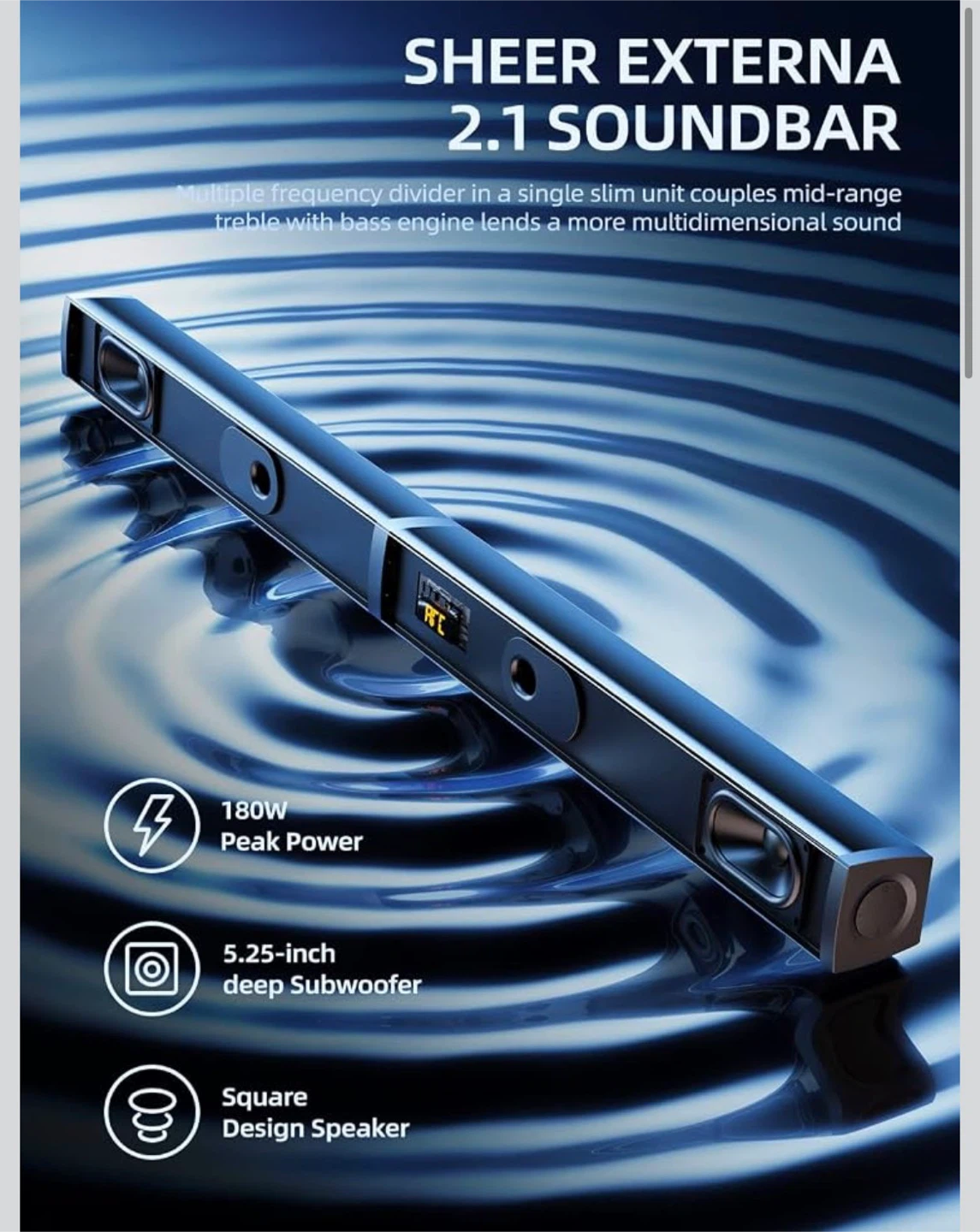 Meredo 2.1 Channel Soundbar with Subwoofer - photo 2