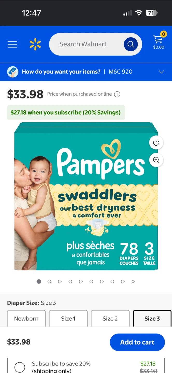Pampers Swaddlers Size 3 Diapers (78 count) - photo 2