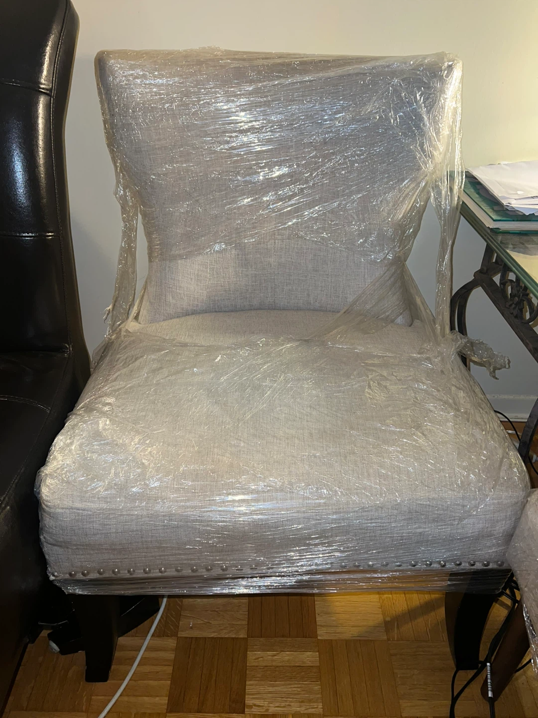 Light Grey Accent Chair - photo 2