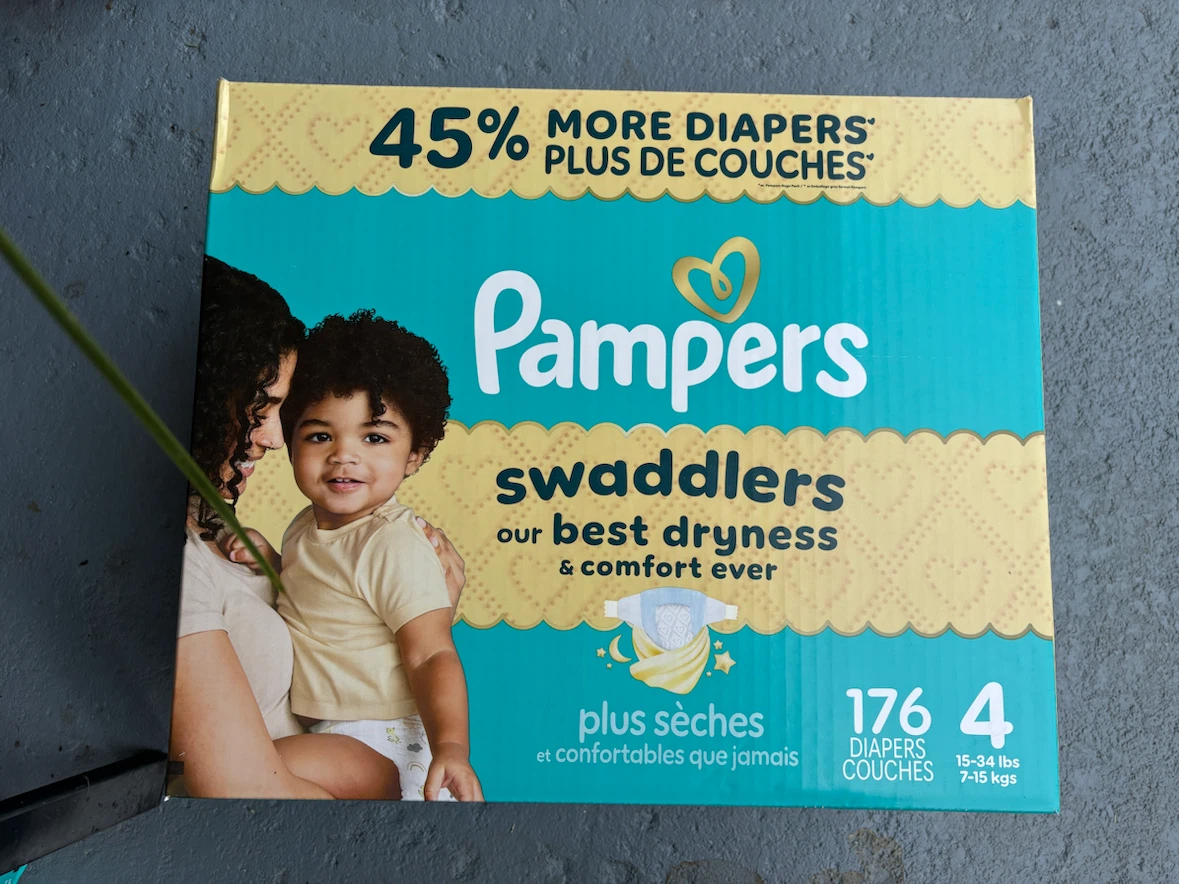 Pampers Swaddlers Size 4 Diapers 176 Count