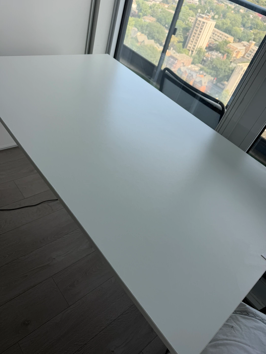 Like new IKEA VIHALS Table, White - photo 3