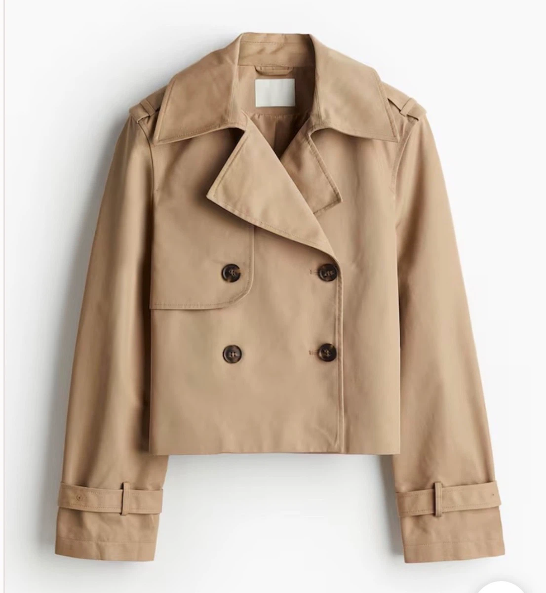 (NWT) H&M Cropped Trench Jacket - Size Small