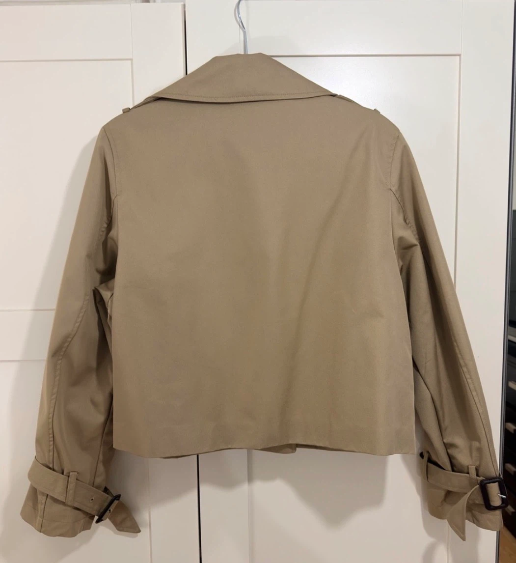 (NWT) H&M Cropped Trench Jacket - Size Small - photo 5