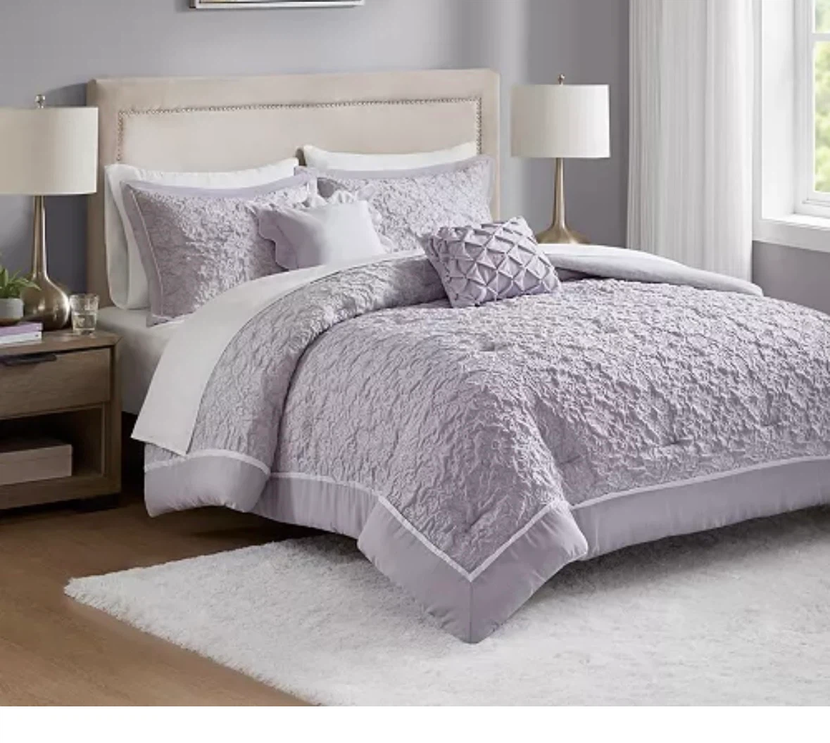 Lavender Floral Queen Comforter