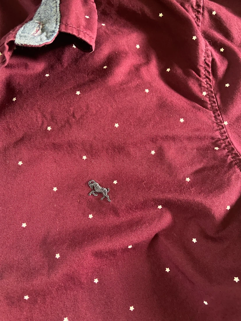 H&M Boys Star Print Long Sleeve Button-Down Shirt 12-13 years - photo 4