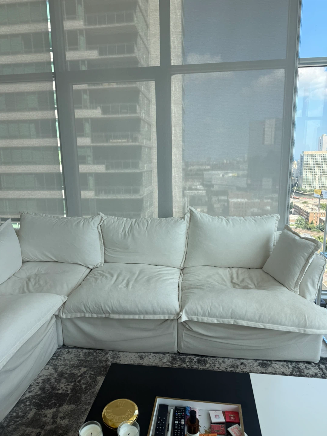 White Sectional Couch - photo 2