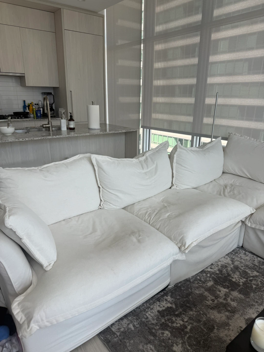 White Sectional Couch - photo 3