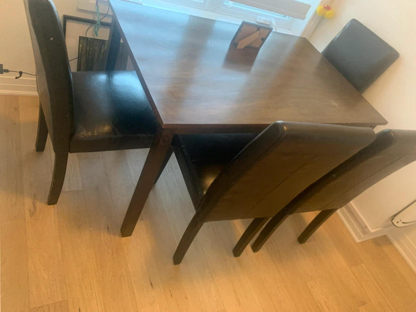 Dark Wood Dining Table and 4 Chairs - photo 5