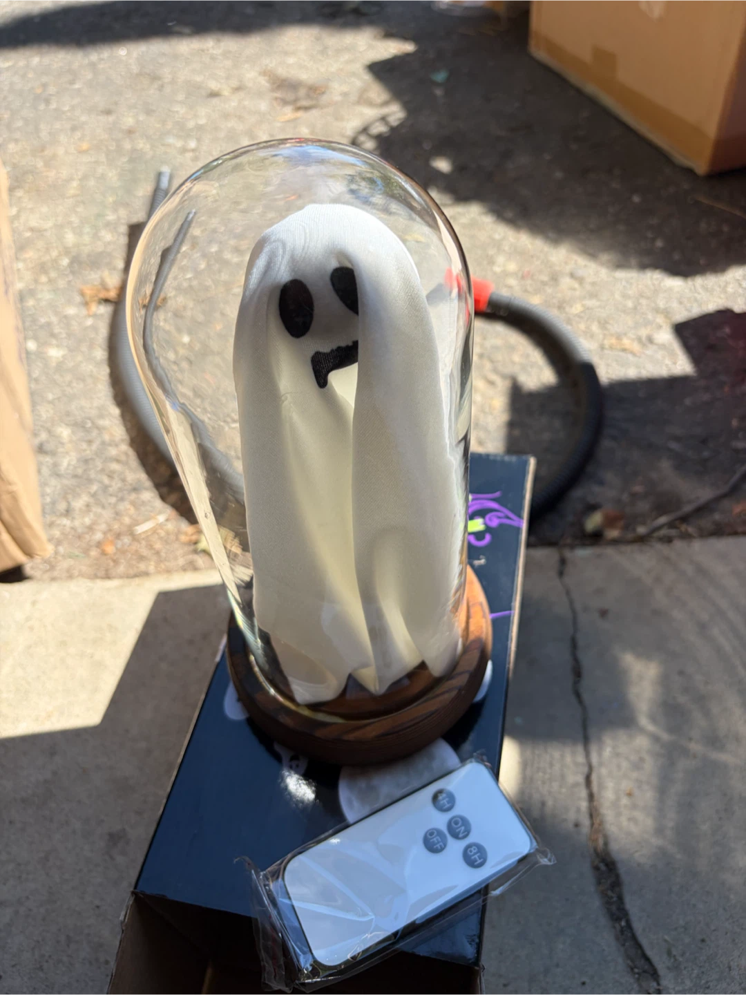 Light-up Halloween Ghost Decoration in Glass - photo 3
