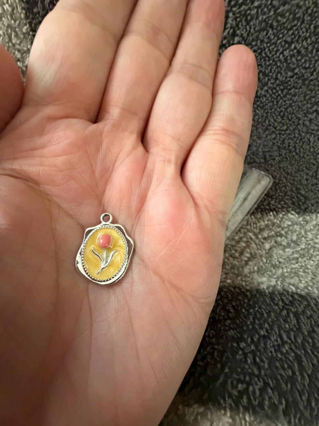 Small Floral Charm Pendant - photo 2