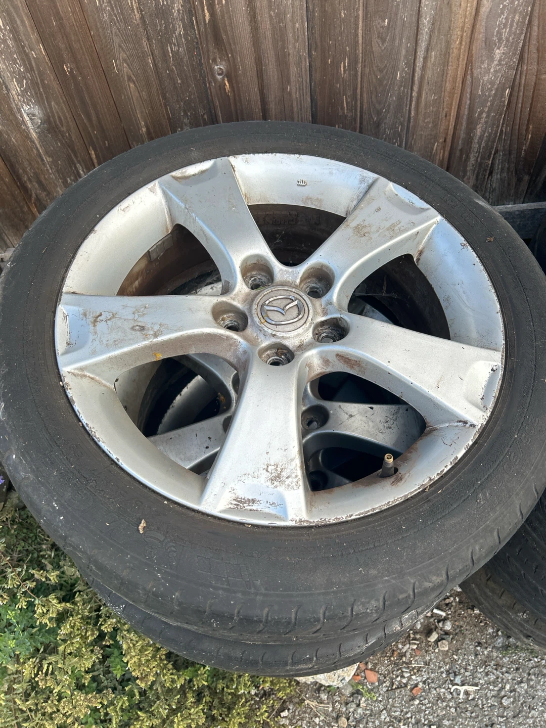 Set of 4 Mazda alloy wheels with tires