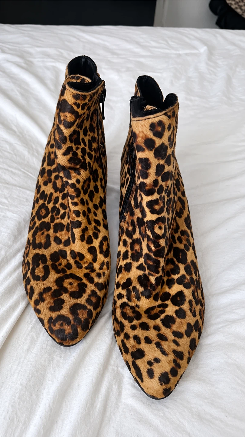 Leopard Print Ankle Boots - photo 2