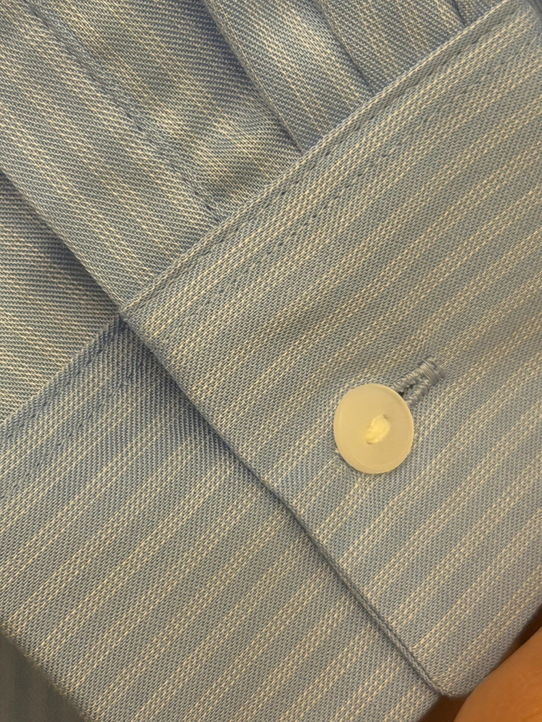 Brand New Uniqlo Light Blue Striped Long-Sleeve Shirt - photo 5