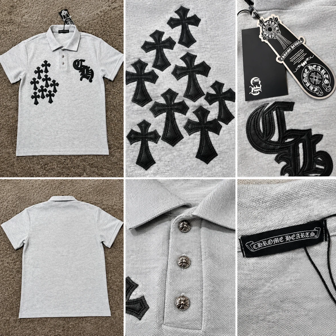 Chrome Hearts Cross Patch Polo Shirt
