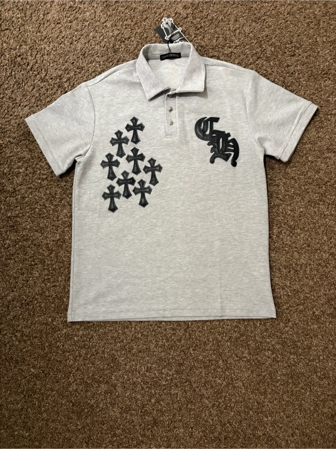 Chrome Hearts Cross Patch Polo Shirt - photo 2