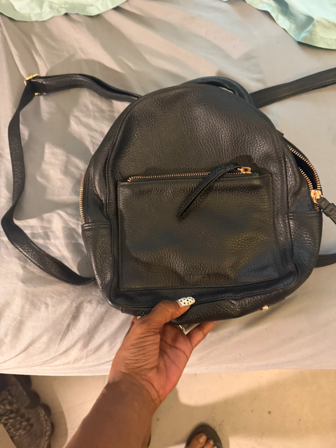 Marcs Black Leather Mini Backpack - photo 2