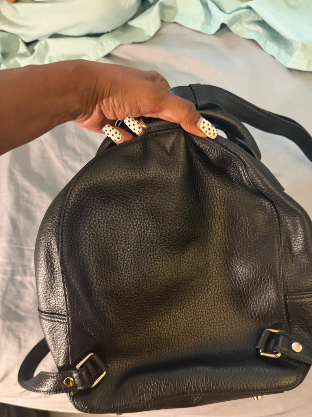 Marcs Black Leather Mini Backpack - photo 4