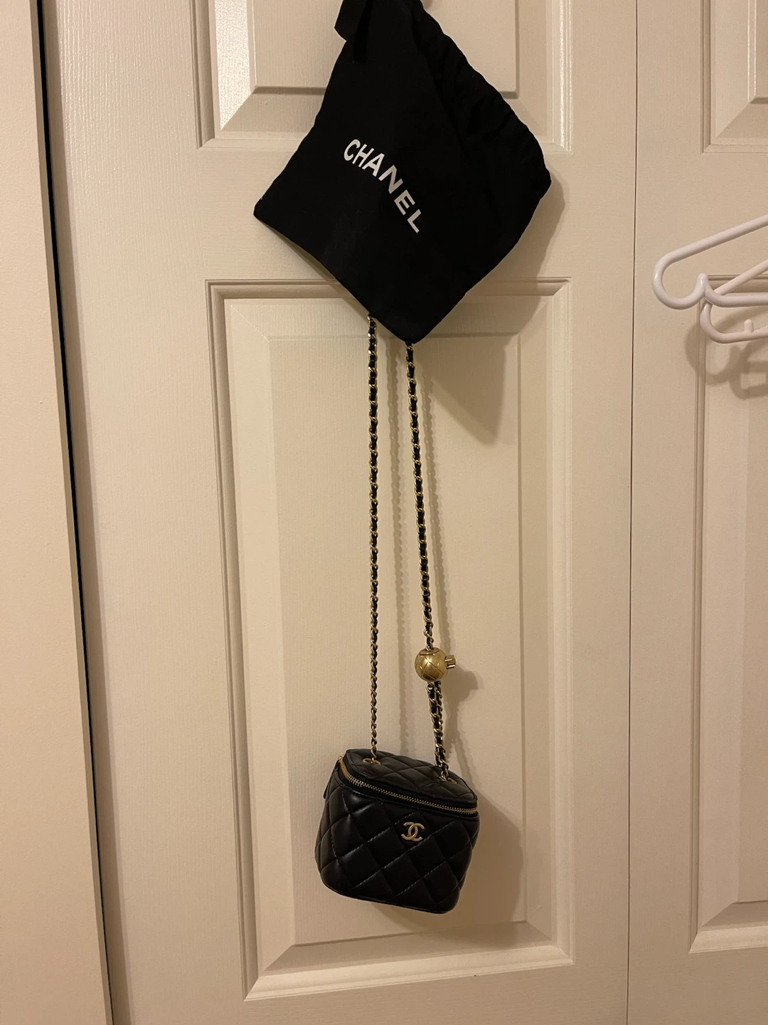 Chanel Quilted Vanity Case with Chain