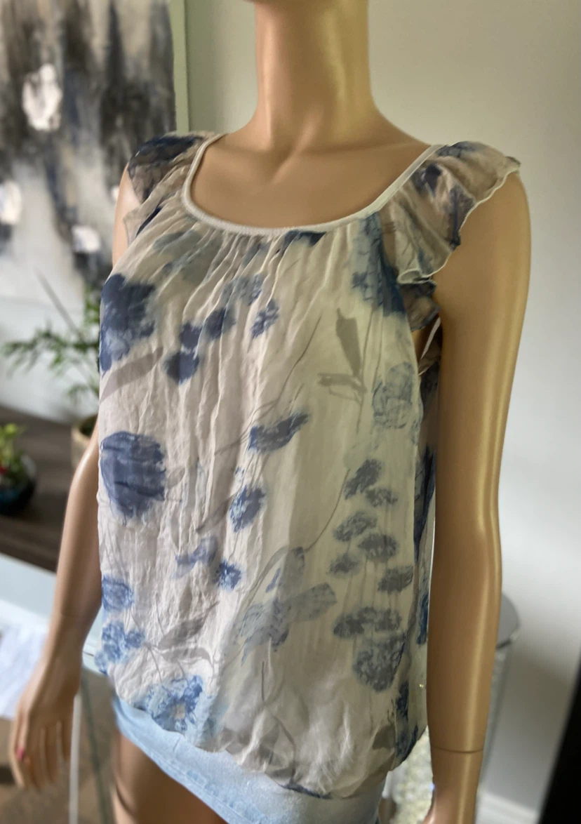 Luisa Ricci Silk Floral Blouse Size S - photo 2