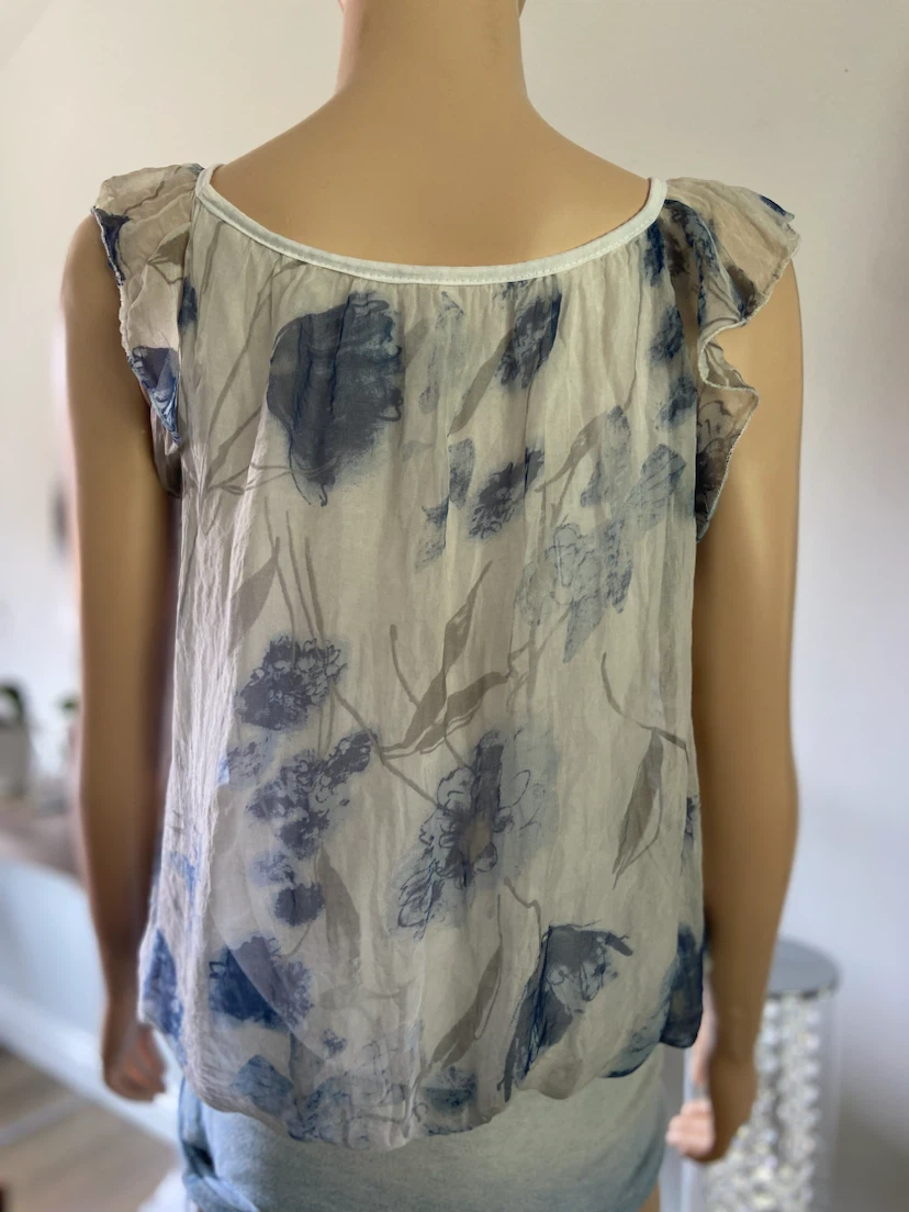 Luisa Ricci Silk Floral Blouse Size S - photo 4