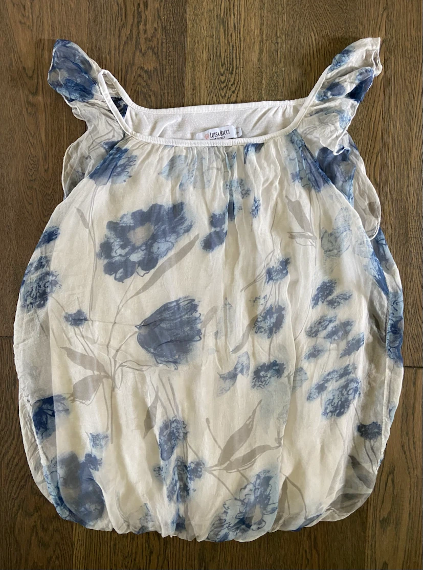 Luisa Ricci Silk Floral Blouse Size S - photo 5