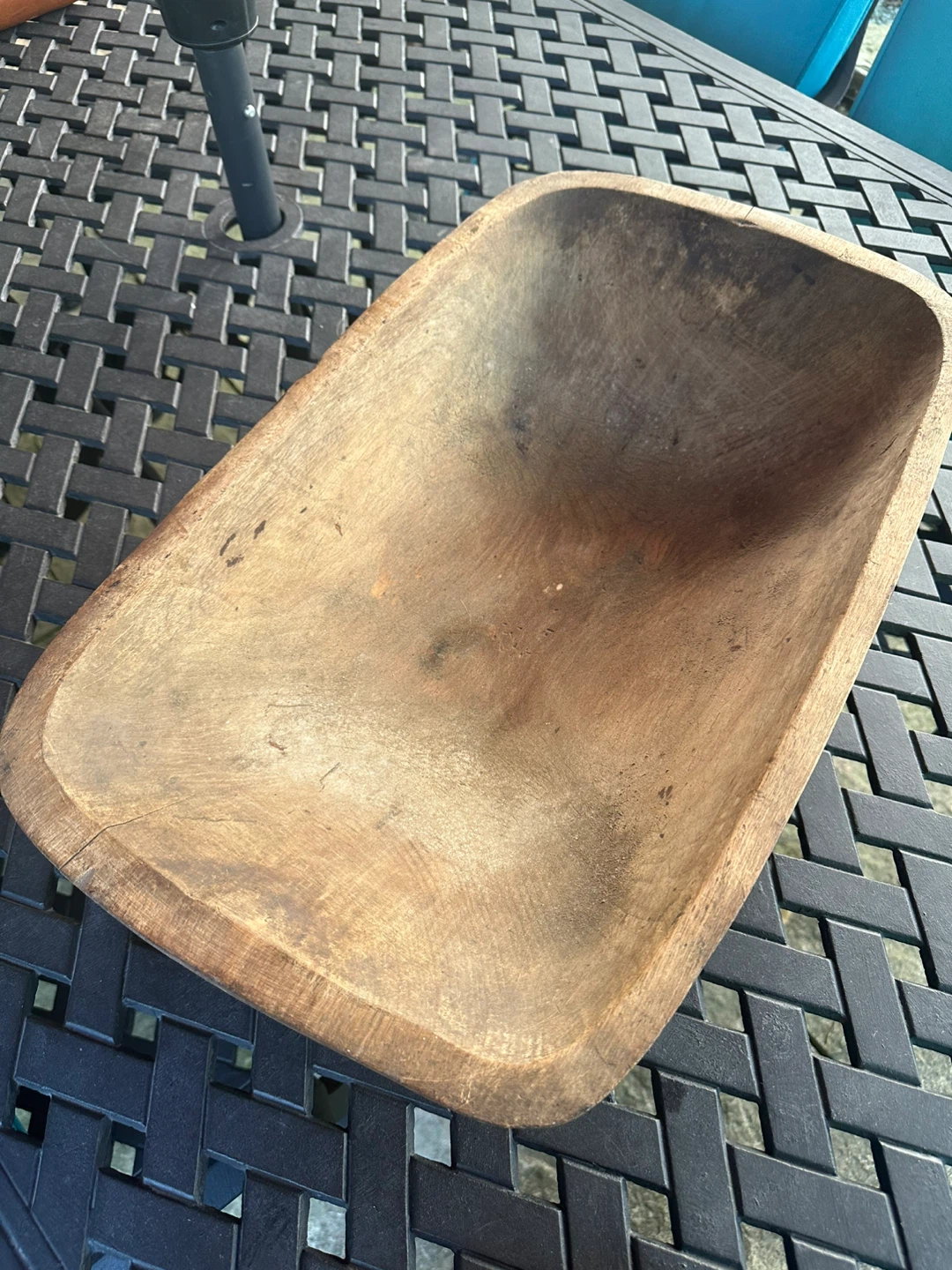Large Wooden Dough Bowl