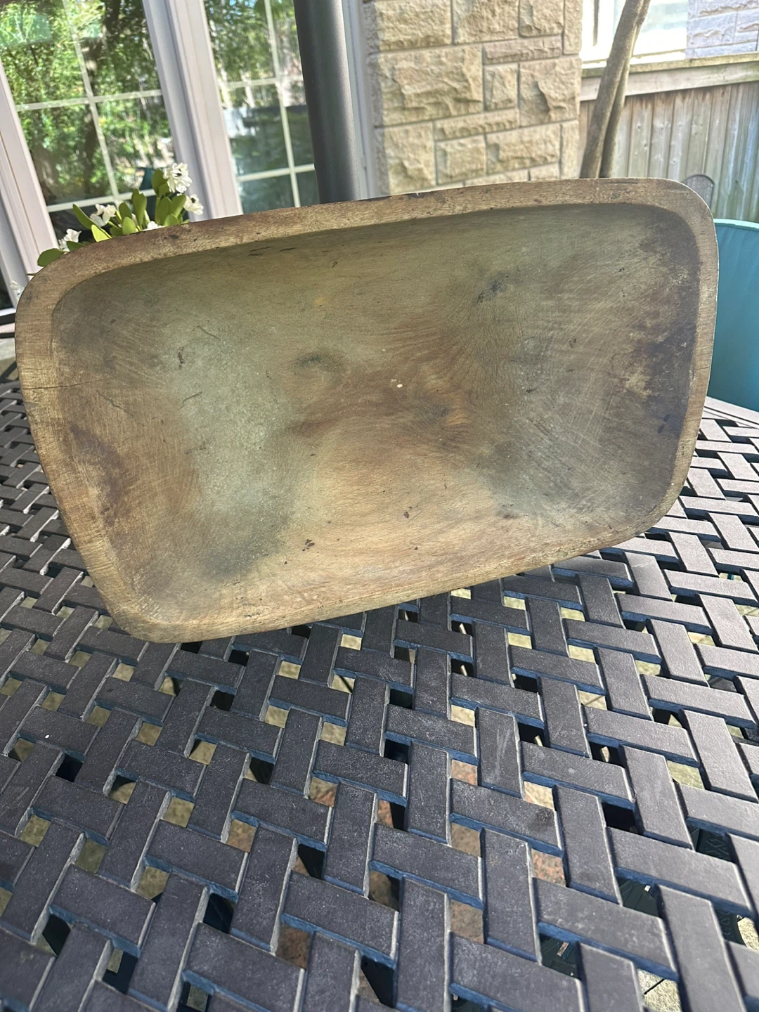 Large Wooden Dough Bowl - photo 3