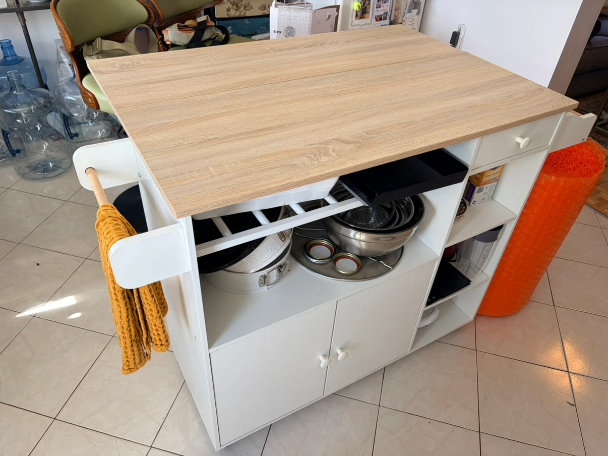 Kitchen Island with Storage and Drop Leaf - photo 2