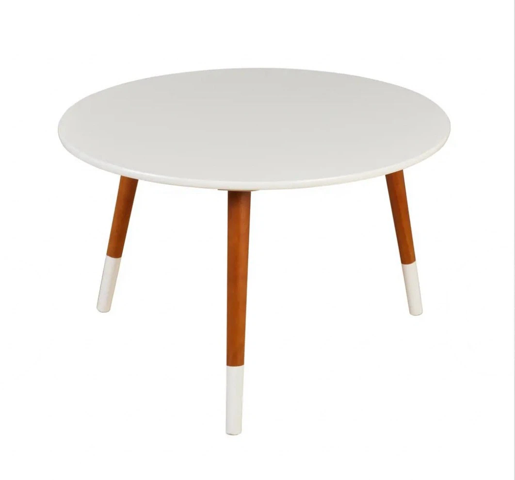 New 3 Piece Coffee and Side End Table Set White and Natural - photo 4