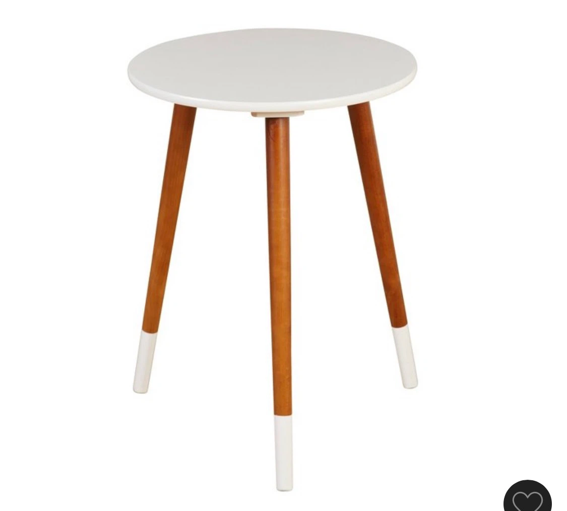New 3 Piece Coffee and Side End Table Set White and Natural - photo 5