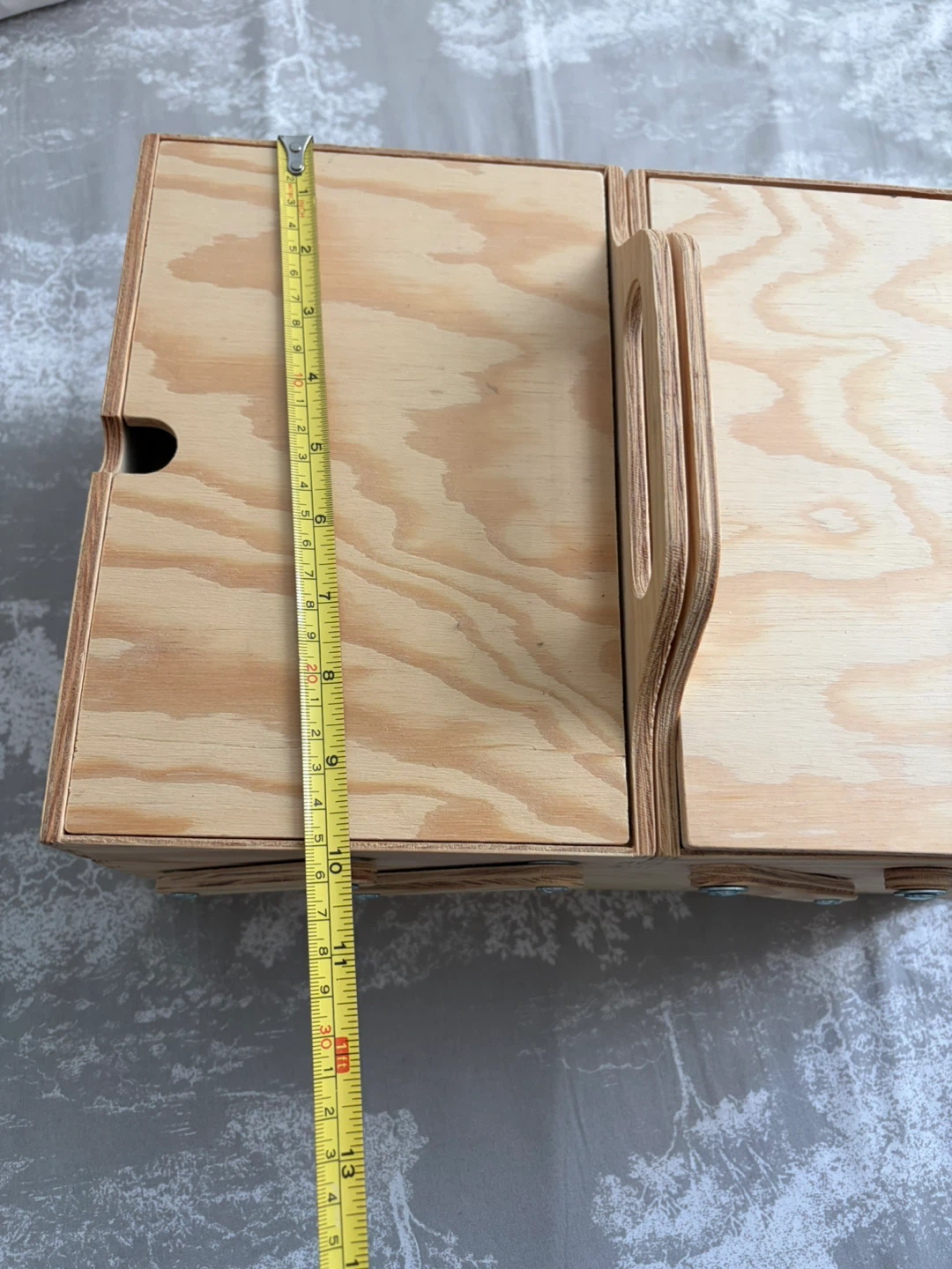 Wooden Accordion Sewing Box