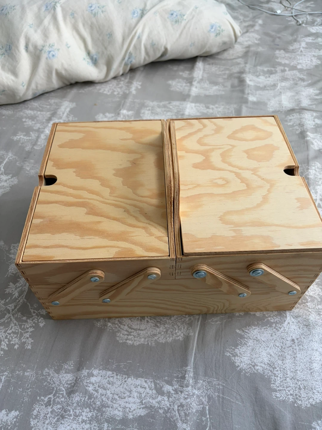 Wooden Accordion Sewing Box - photo 5