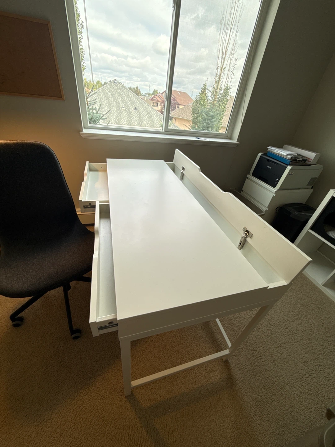 White IKEA ALEX Desk - photo 2