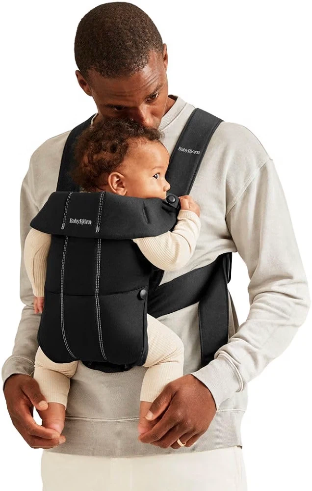 BabyBjörn Baby Carrier Mini, Black, Woven | Newborn Carrier - photo 3