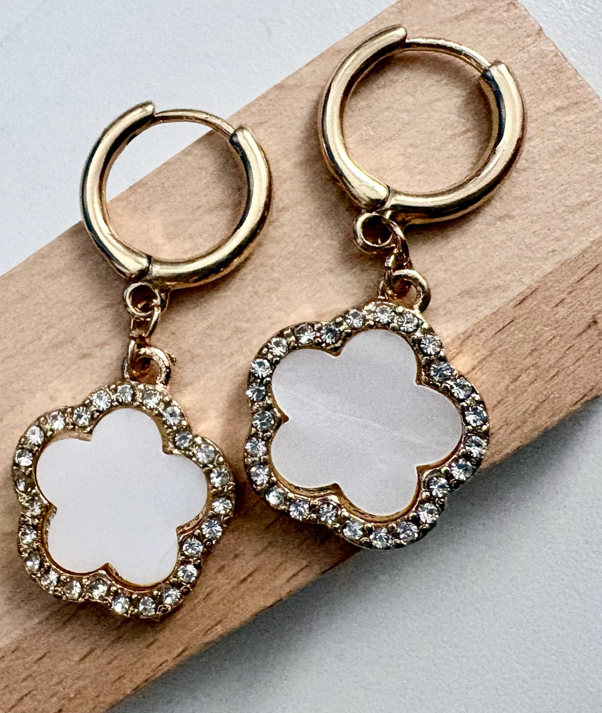 Clover Hoop Earrings (new )