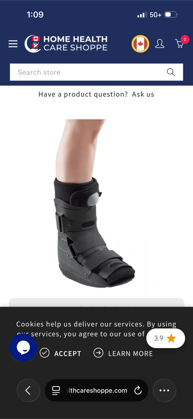 DJO Nextep Air Shortie Walker size M