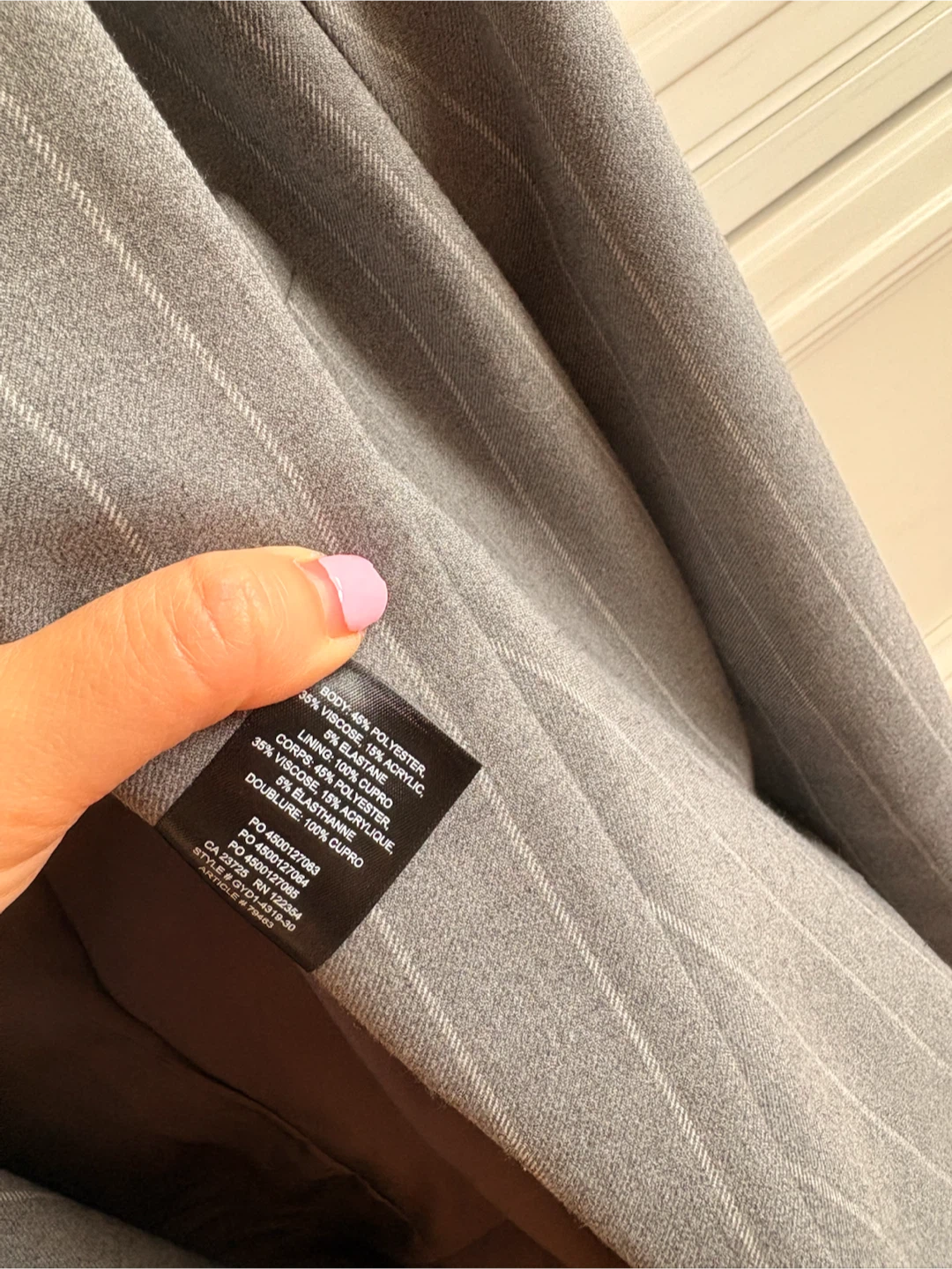 Babaton pinstripe blazer grey - photo 4