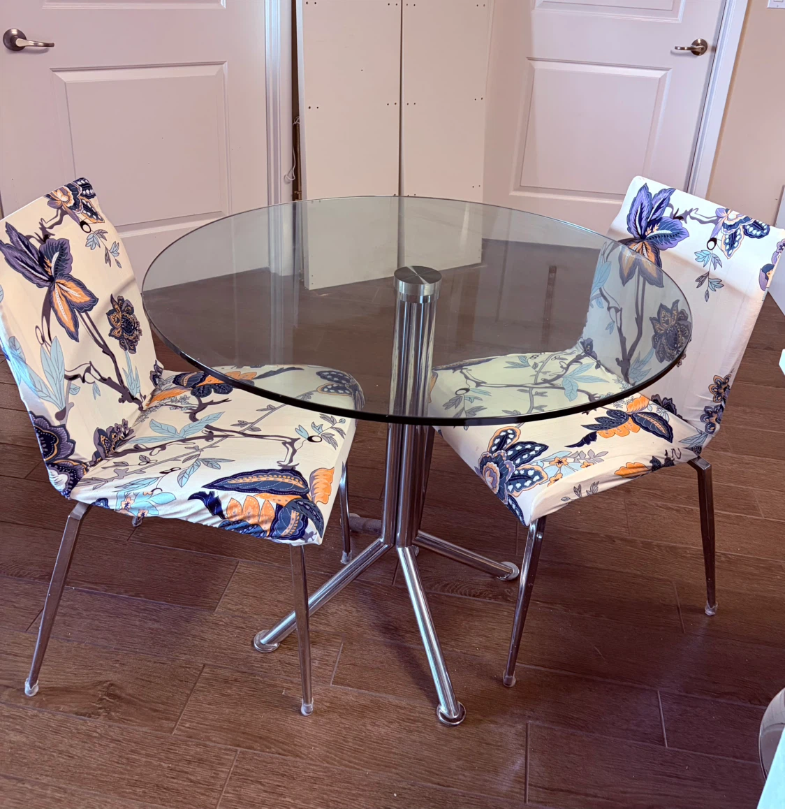 Glass Dining Table with Two Chairs - photo 2