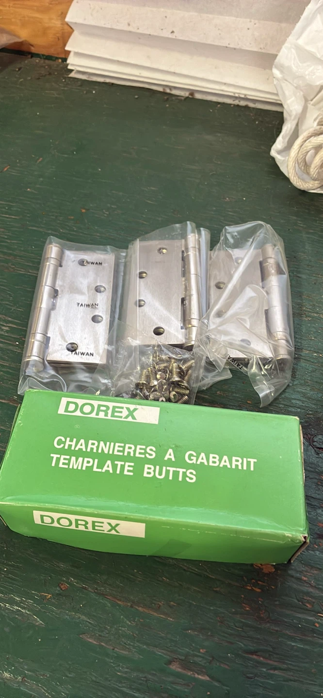 Brand New Dorex Template Butt Door Hinges (Pack of 3)