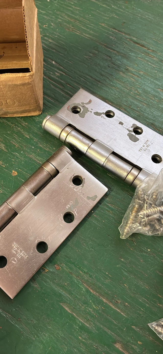 Set of 3 Commercial Door Hinges (Satin Chrome / Silver) - photo 3